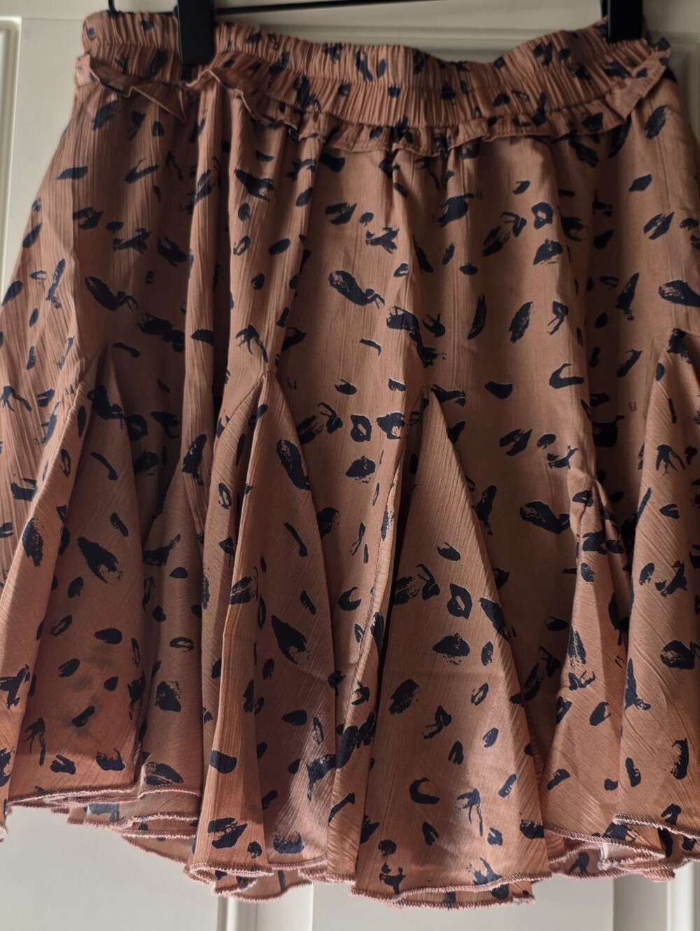Entro Rust Skater Skort with Black Design Print